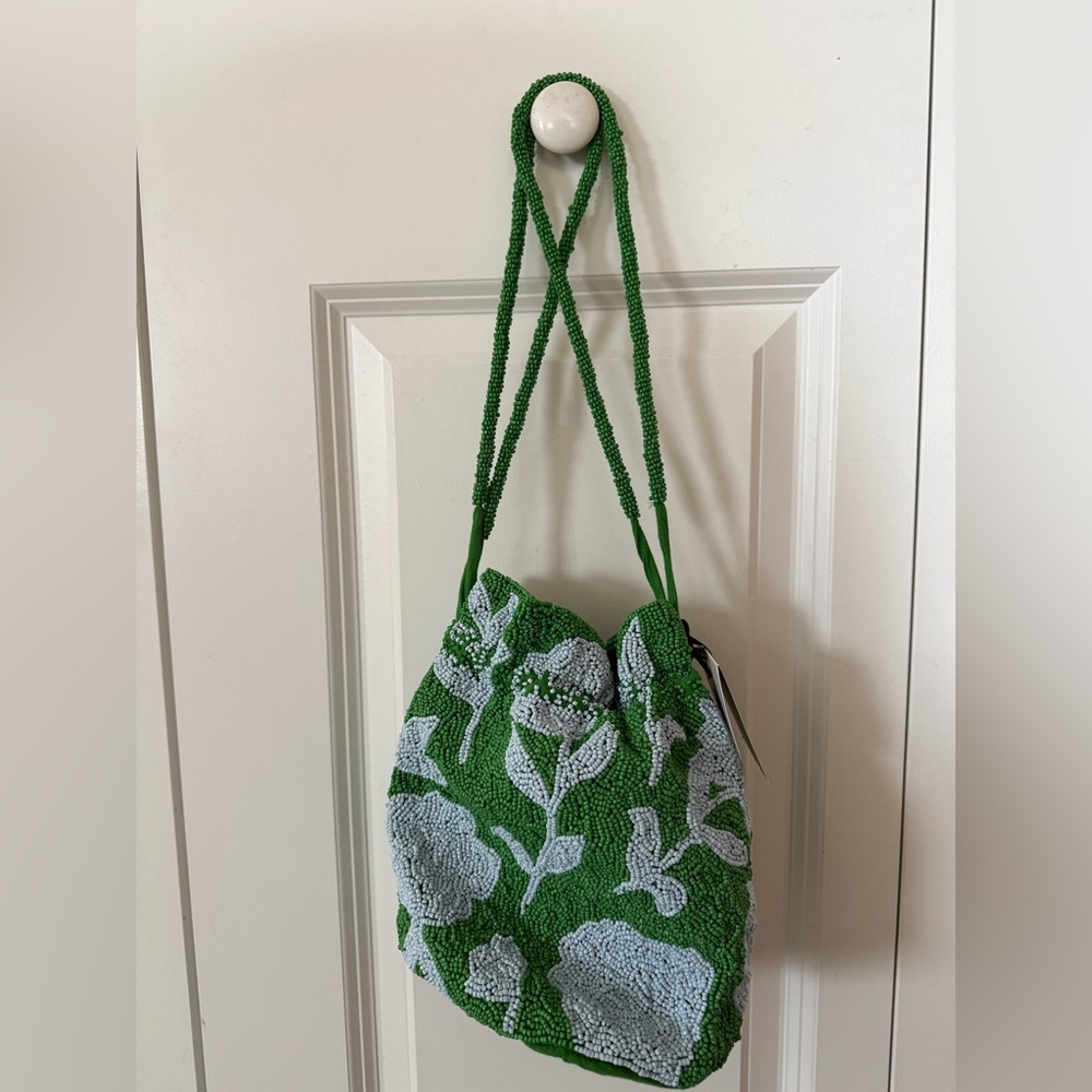 Kate Spade x Target Green Floral Beaded Women's Bag